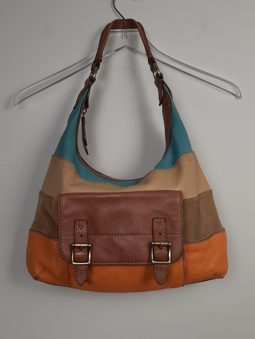 Fossil Colorblock Hobo Bag